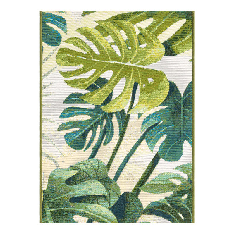 Tapis intérieur / extérieur floral Cindina, Rectangulaire 2 pi x 3 pi