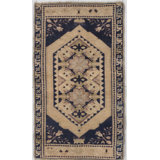 Vintage One-of-a-Kind Rectangle 1'9" X 3' Hand Knotted Area Rug