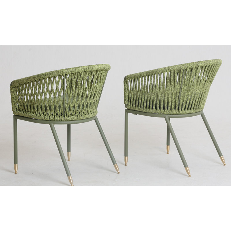 Harada Outdoor Dining Armchair, Kiwi Flat Ropetek