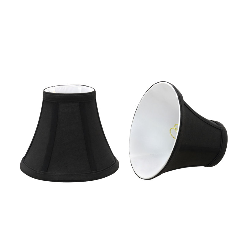 Abat-jour en coton cloche de 5 po (attache) de couleur noire