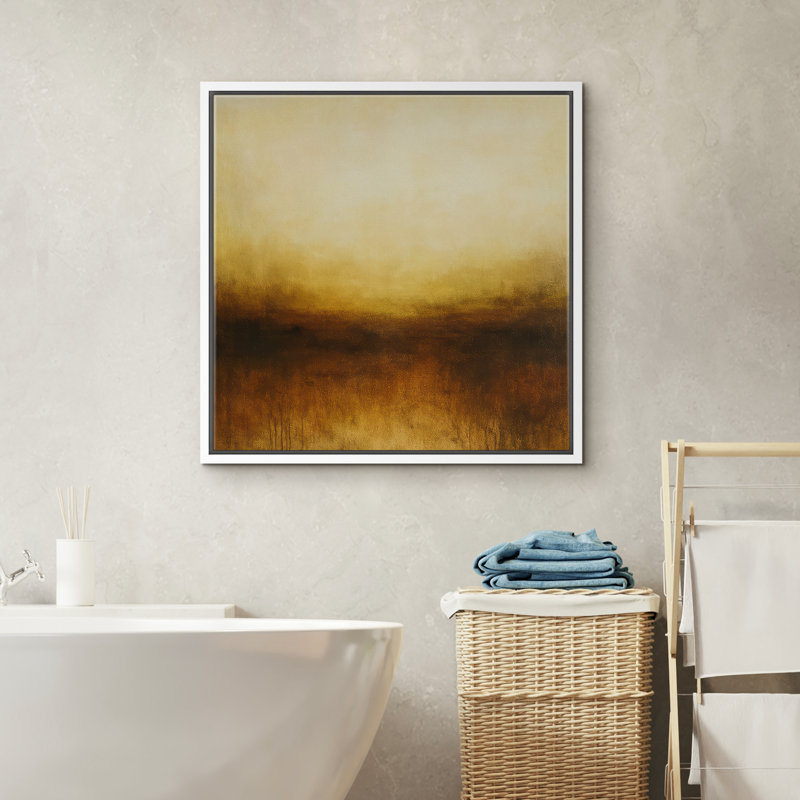 Reproduction d'art abstrait sur toile encadrée pour décoration intérieure moderne, H 16 po x l 16 po, Blanc