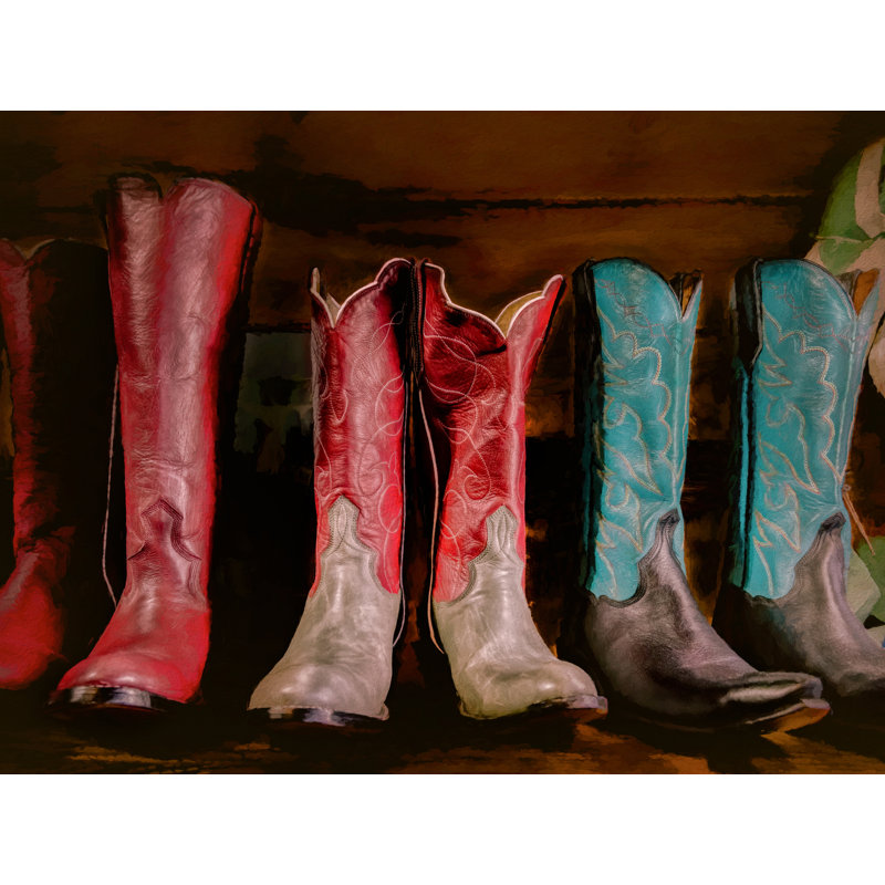 Custom Handmade Boots Print by Beth Sheridan, Black Framed Paper, 16" H x 20" W