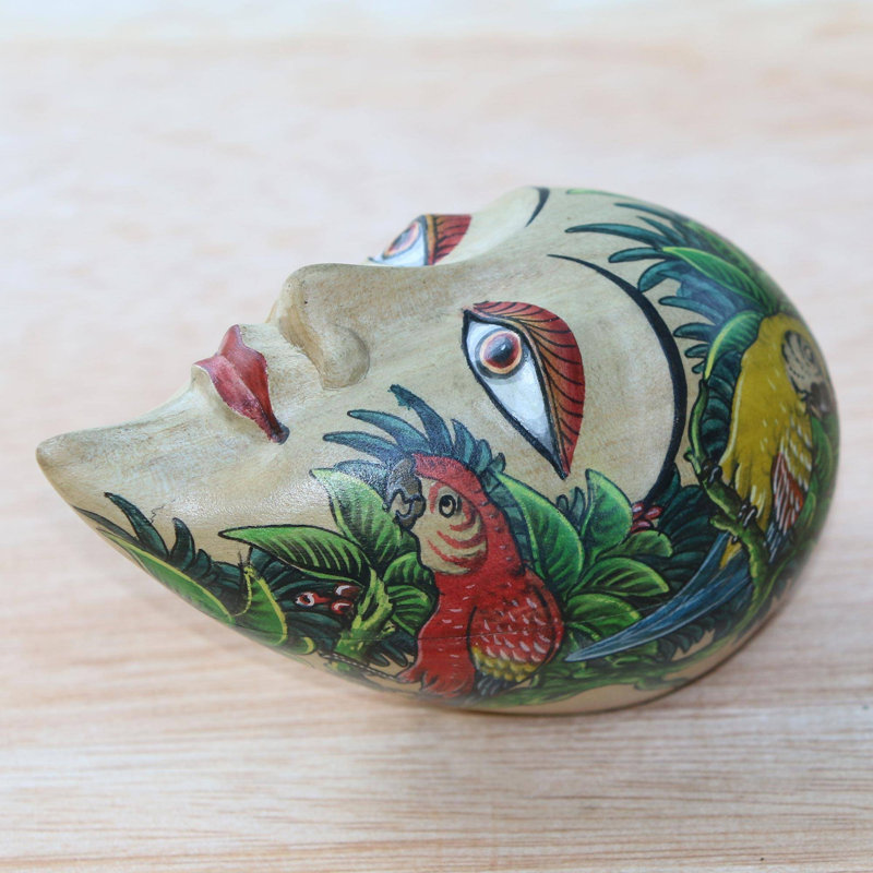 Boîte à bijoux en bois perroquet princess