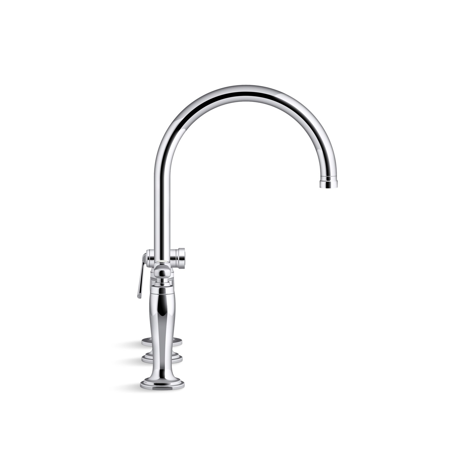 Edalyn Bridge Faucet with Sidespray, Polished Chrome