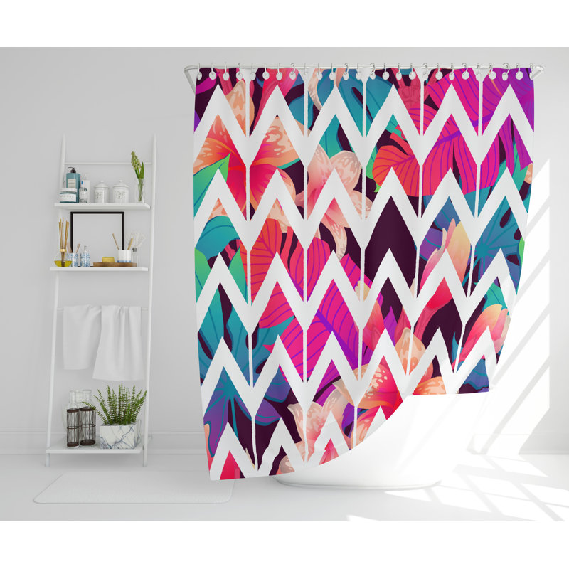 Calidia Polyester Shower Curtain, 168cm H x 168cm W