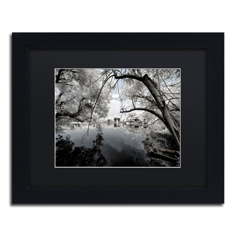 Cosey "White Foliage" par Philippe Hugonnard, reproduction de photo encadrée, H 11 po x l 14 po x P 0,5 po, Noir
