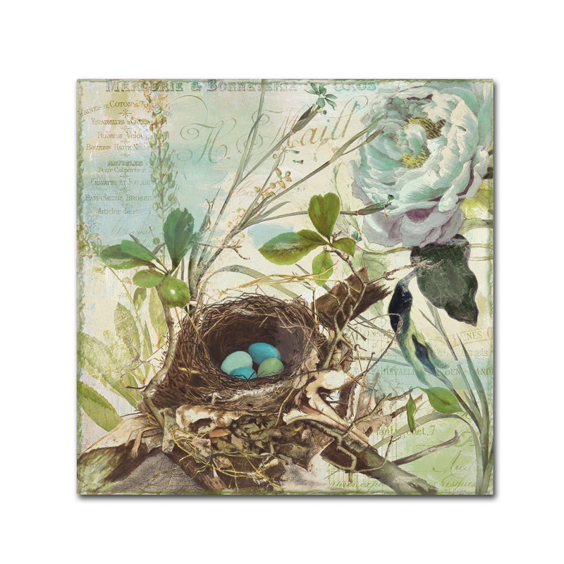 «Nesting II» par Jadaya, impression sur toile tendue, H 35 po x l 35 po x P 2 po