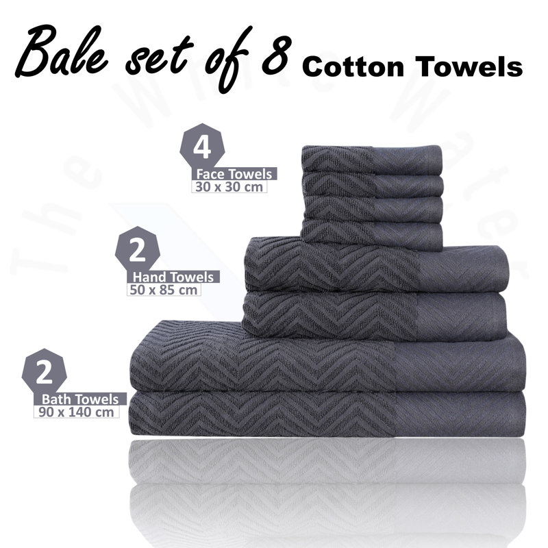 100% Cotton Mulit-Size Set, Charcoal