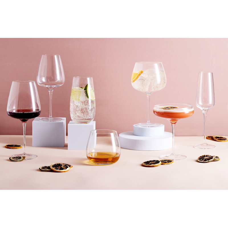 Juno - Red Wine Glasses - Set of 2 - Clear, 20.25