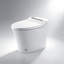 Toilette allongée une pièce intelligente | Siège chauffant, chasse d'eau automatique / au pied, double chasse 1 / 1,28 gallon par pouce carré, veilleuse, commande à bouton