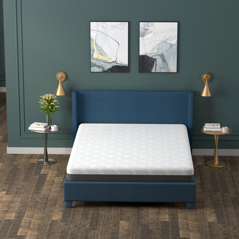Grand matelas ferme pratique de 8 pouces, fonctionnalité de refroidissement, mousse à mémoire de forme I en gel ventilé de 1 po, matelas à base de densité de 3 po avec fonction