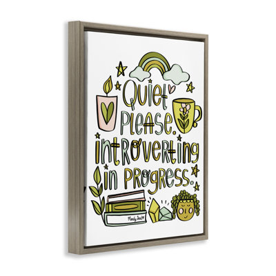 Introverting In Progress Floating Frame, design by Mandy Ford Art + Illustration