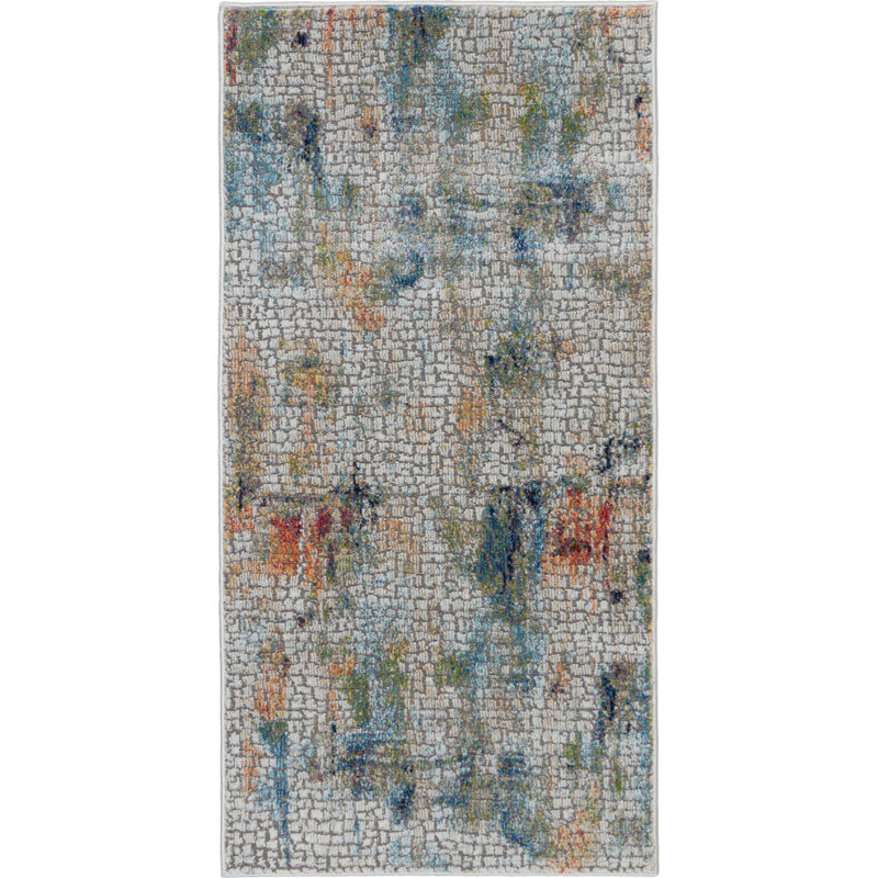 Abstract Indoor Rug, Rectangle 2' x 4'