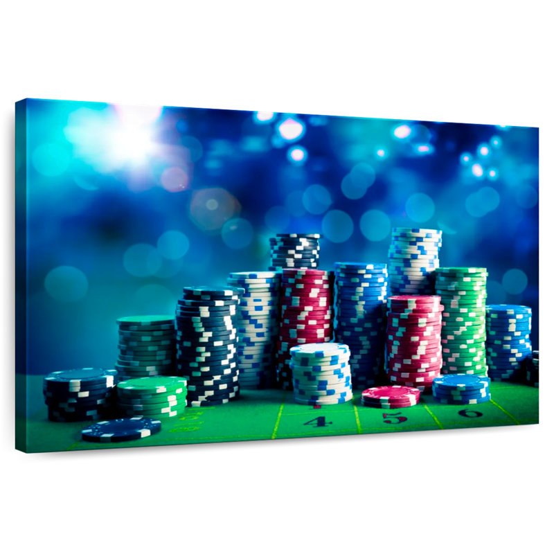 Senne empile de jetons de poker, H 20 po x l 30 po