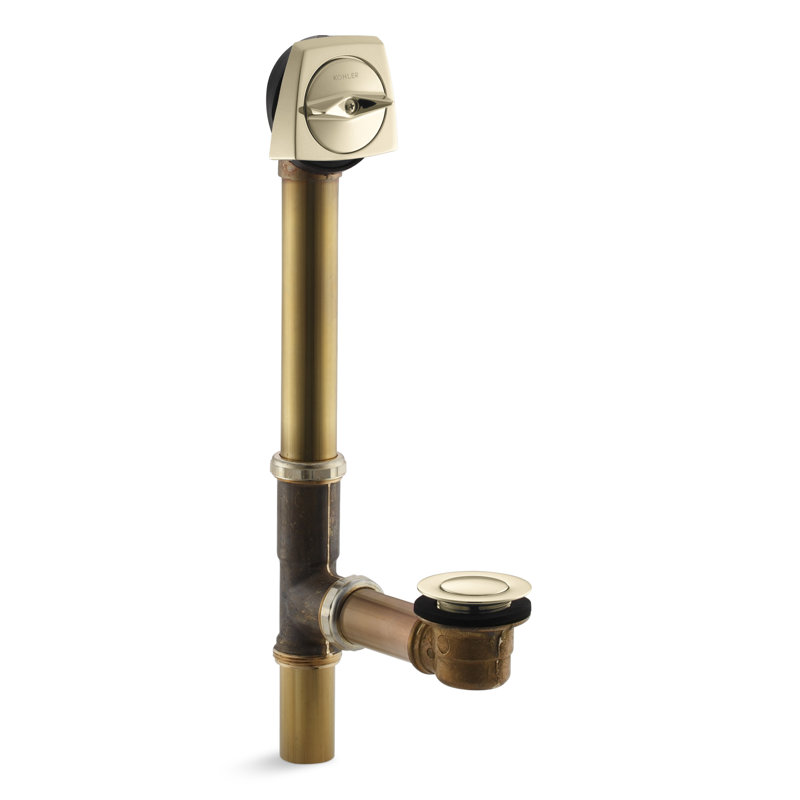 Drain de baignoire Clearflo, Or éclatant de style français