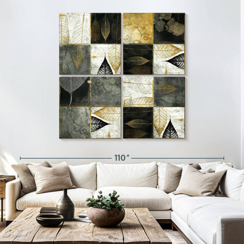 Leaf Patterned Tiles, 74" H x 74" W