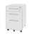 3-Drawer Wide Mobile File Cabinet With Lock, All-Steel Metal Storage Cabinet On Casters, For Home & Office,White, Fully Assembled, Holds A4/Letter Files, 110Lbs/Drawer