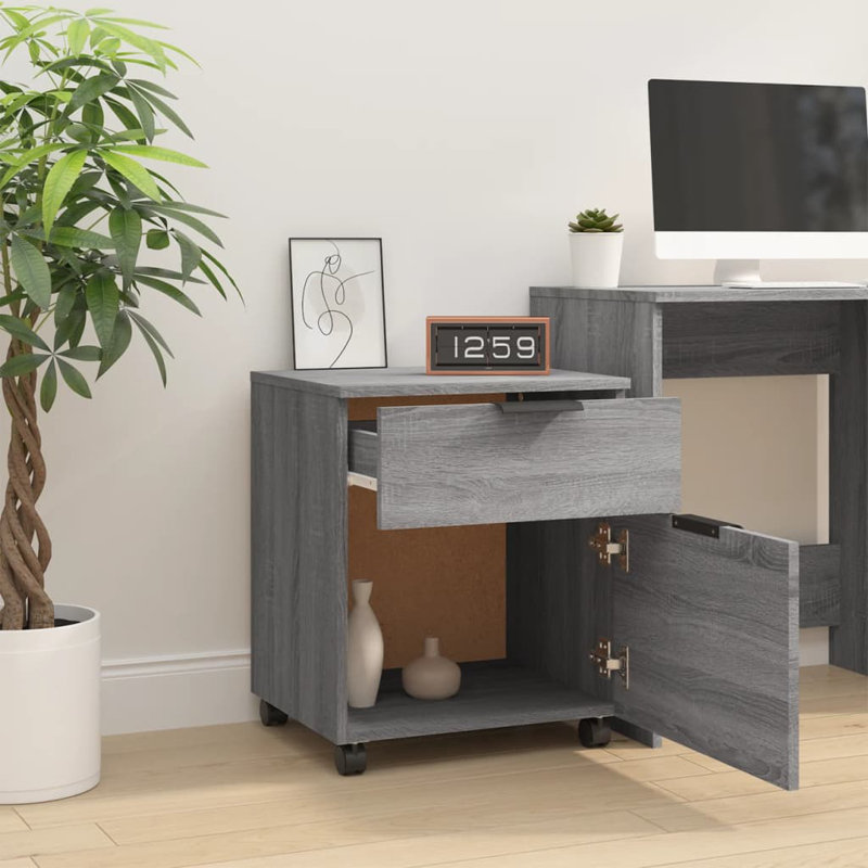 Classeur avec classeur vidaXL, Gris Sonoma