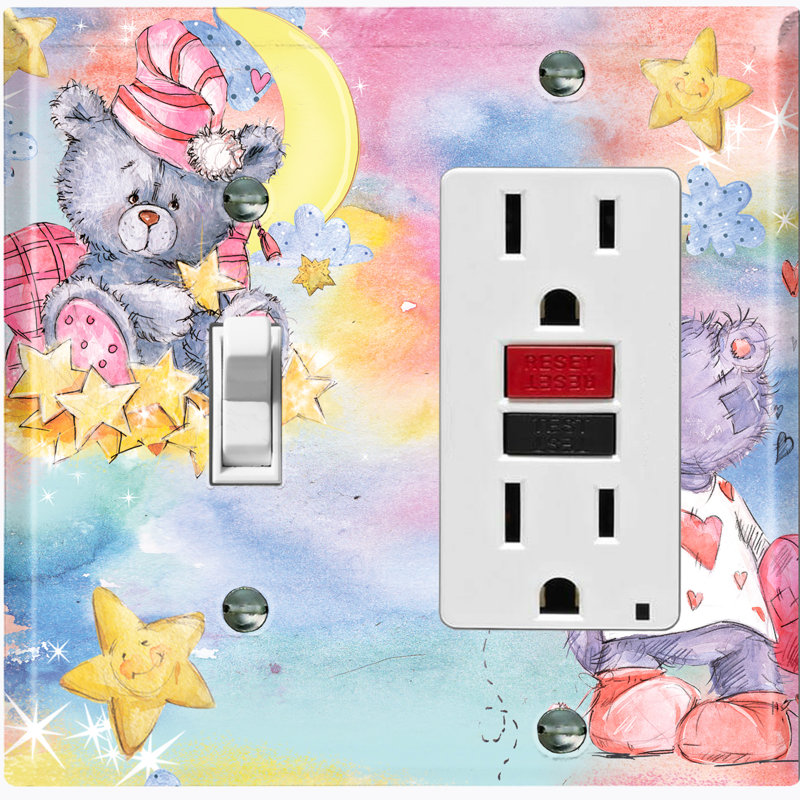 Patterned 2 - Gang Standard Combination Wall Plate