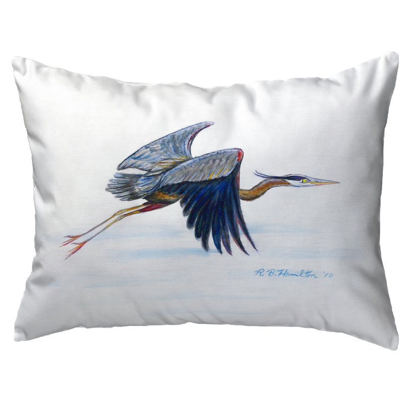  Coussin lombaire intérieur / extérieur Eddie's Heron, H 11 po x l 14 po x P 5 po, Blanc