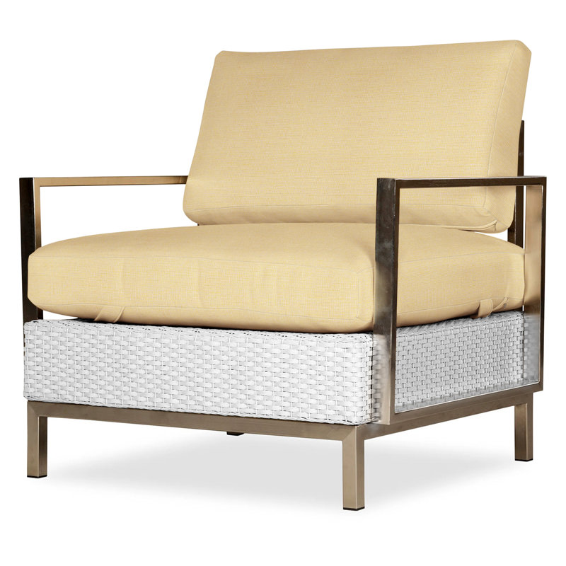 Elements Outdoor Lounge Chair, White, Cottage Pepper