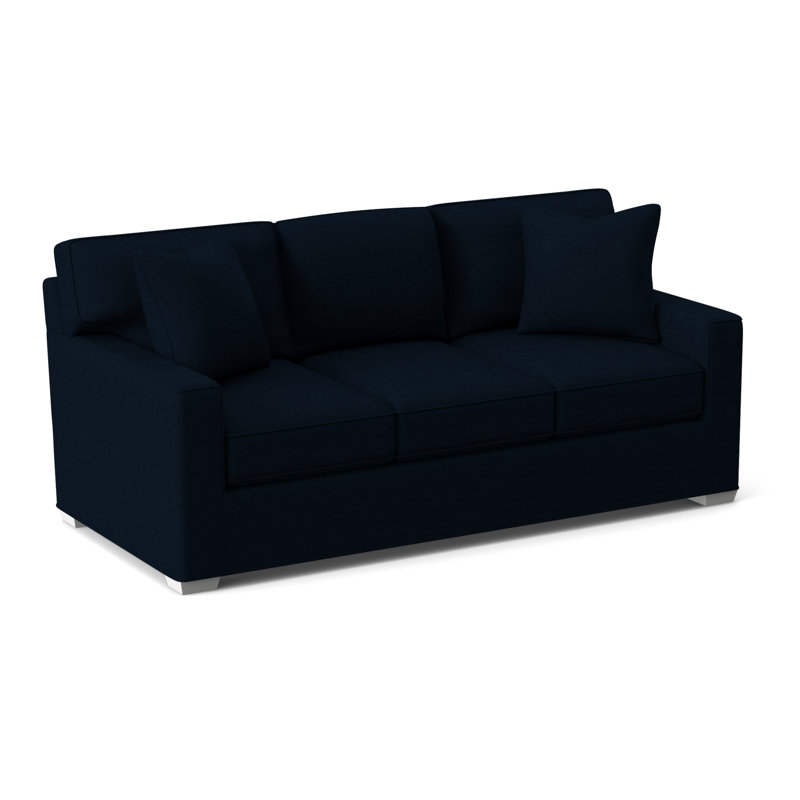 Gramercy Park Sofa, White Textured Performance; 0865-91, Frost White Finish