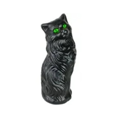 Red Barrel Studio® Halloween Black Cat - Blow Mold Plastic Cat Statue - Perfect Décor For Halloween, Home, Yard, Lawn, Garden, Indoor And Outdoor - Best For Party Favors And Supplies - (green Eyes) 17 Inch