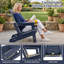 Chaise Adirondack en PEHD avec porte-gobelet, texture semblable au bois, dossier haut et assise large-133357492-133357493