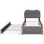 Lit plateforme tapissier avec pieds de support en bois et lit gigogne simple-750922623-750922620
