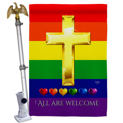 Double Sided 40'' H x 28'' W Polyester Kwanzaa Flag Set