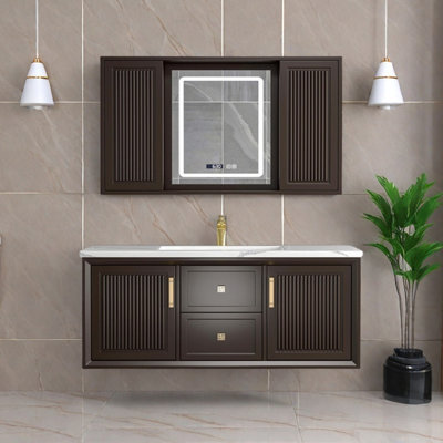 Simple and retro high-end bathroom cabinet