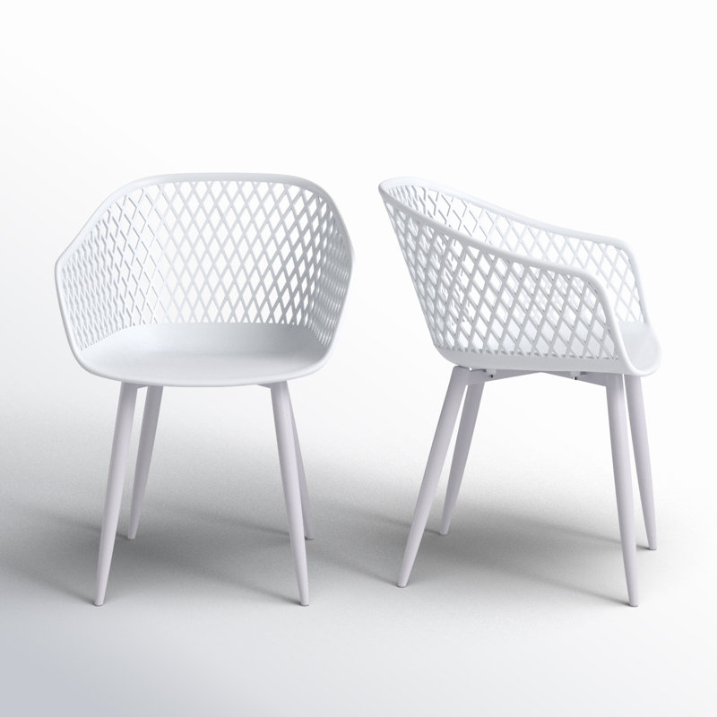 Piazza Patio Dining Chair, White