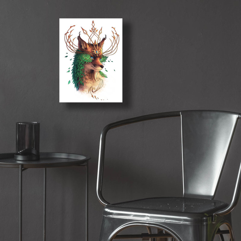 «Fox Colored» par JoJoes Art, H 16 po x l 12 po x P 0,13 po