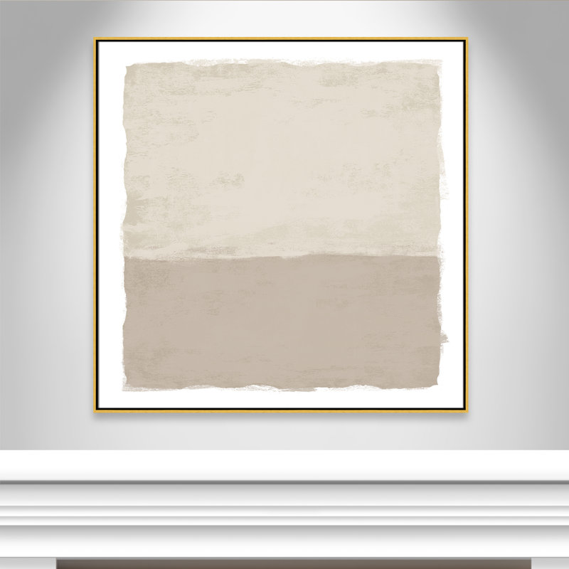 «Silent Sands II» par Natalie Carpentieri, H 46,5 po x l 46,5 po, Doré
