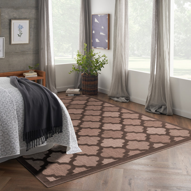Tapis intérieur / extérieur Moung Trellis, Rectangulaire 8 pi x 10 pi