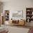 Eric Oak Manufactured Wood 70-Inch Wide Credenza TV Console with Storage
