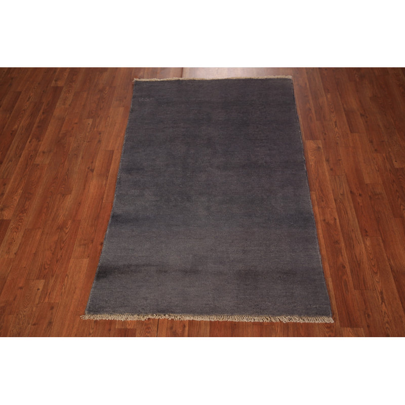 Tapis oriental gris moderne Gabbeh 3 x 5