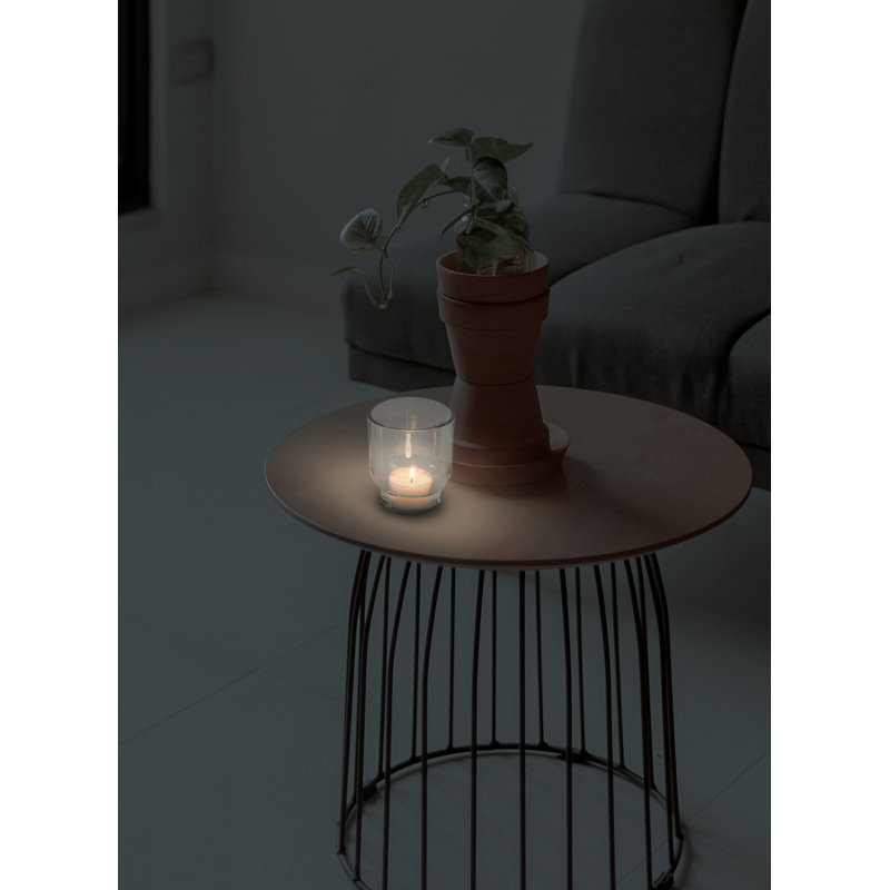 Glass Tabletop Votive Holder, 3.25" H x 2.75" W x 2.75" D