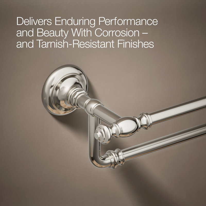 Artifacts® Double 24" Wall Mounted Towel Bar, Vibrant Polished Nickel
