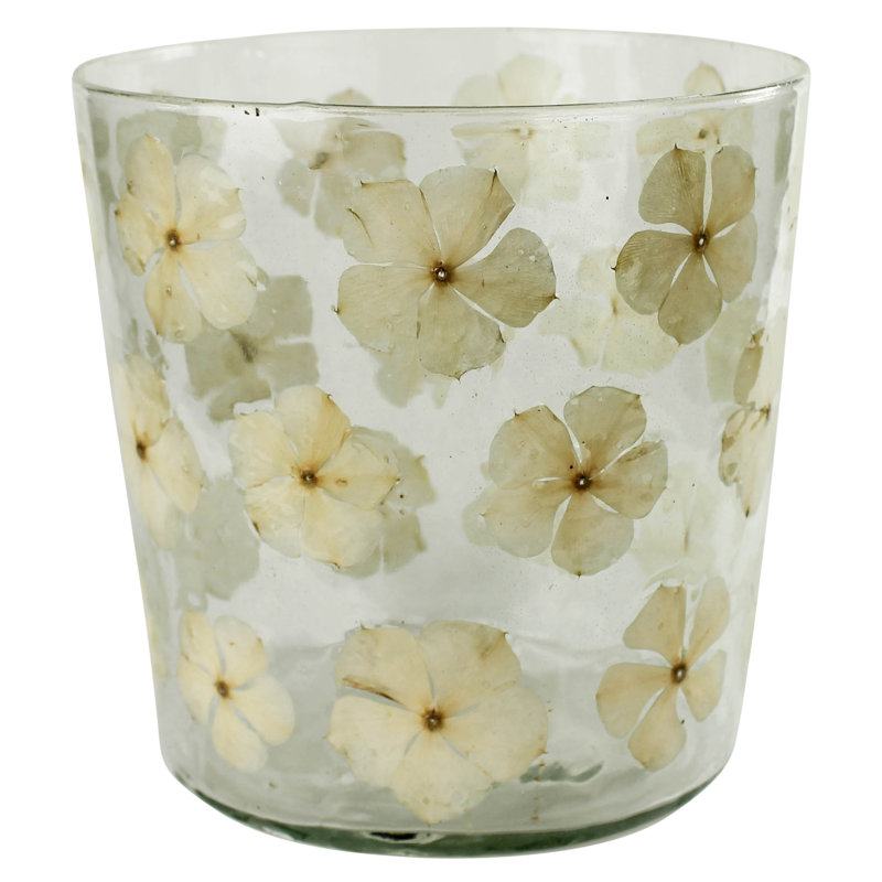 Ouragan fleur émaillée - Med, H 7 po x l 7,5 po x P 7,5 po