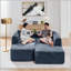 Canapé d'angle modulaire spacieux avec pouf amovible et méridienne pour un confort optimal dans votre salon, sans assemblage requis.-392413921