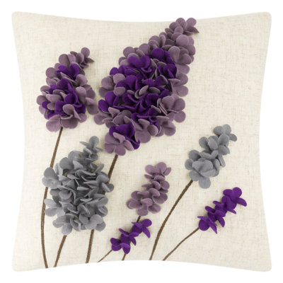  Housse de coussin en lin Appliqued