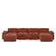 Canapé en forme de U sans os, conception capitonnée, fond en éponge haute densité 32D, conception antidérapante, aucun assemblage requis, combinaison libre, repose-pieds mobiles pour le salon, cinéma maison, brun rouge-1902416233