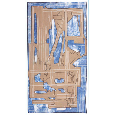 VSU Rugs Handmade Wool Abstract Area Rug