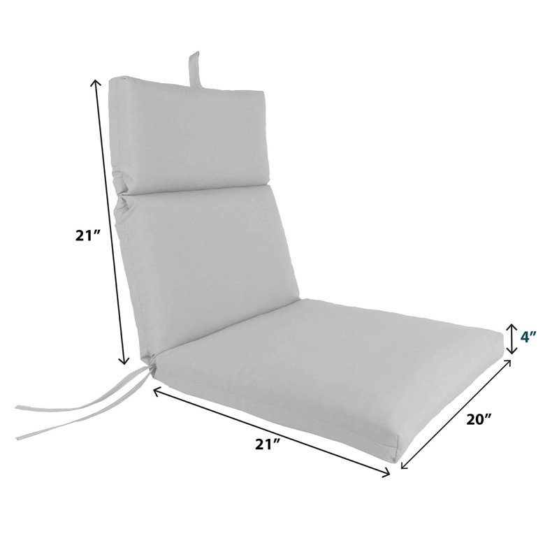 Outdoor Lounge Chair Cushion, Light Green
