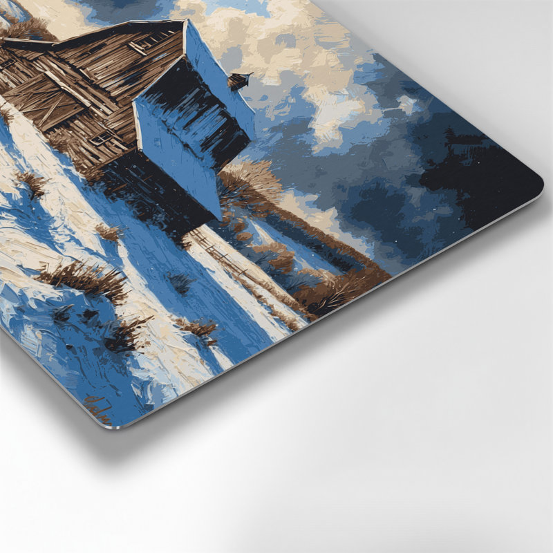 Art mural en métal bleu, H 288 po x l 432 po x P 0,05 po