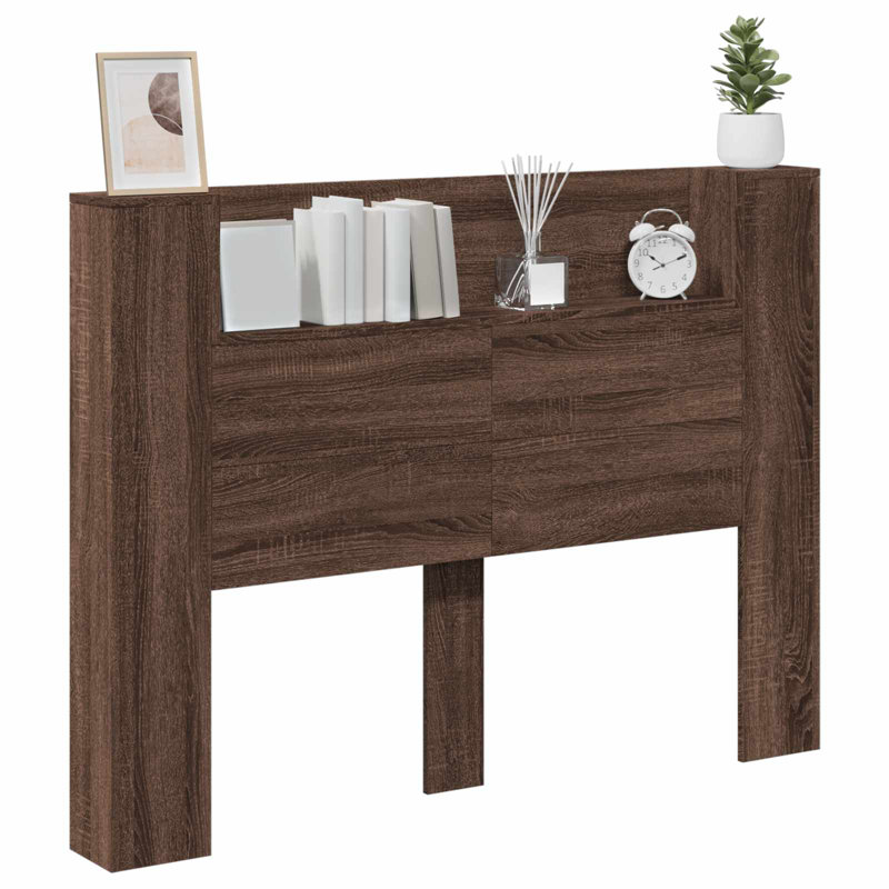 Headboard, European Double (140 x 200 cm), Brown Oak
