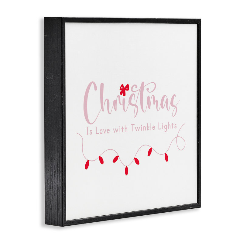 «Christmas Is Love with Lights», estampe numérique, design par Lauren Rader, Giclée encadrée noir minuit, H 12 po x l 12 po