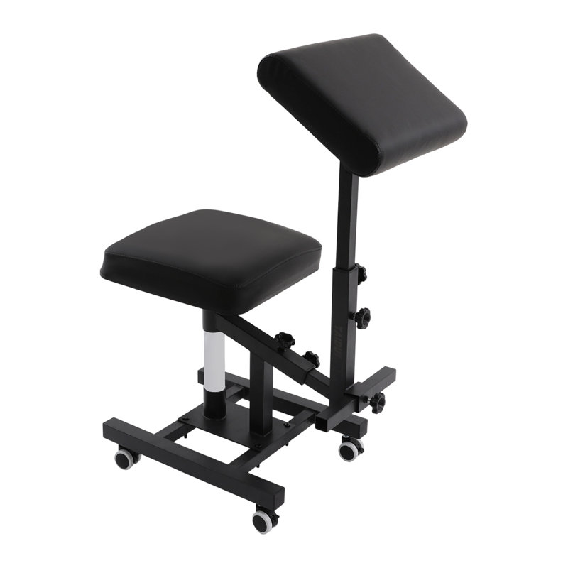 Fauteuil ergonomique à encre avec roulettes, hauteur réglable et dossier à 180 °, fauteuil de tonnage et de maquillage robuste