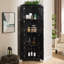 4-Tier 72" Corner Kitchen Pantry Storage Cabinet with 8 Doors-1102355187